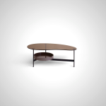 Eclipse Coffee Table - Modern Smoked Glass & Metal Design