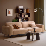 Henley 3 Seater Fabric Sofa with Pine Wood Frame and Linen Upholstery