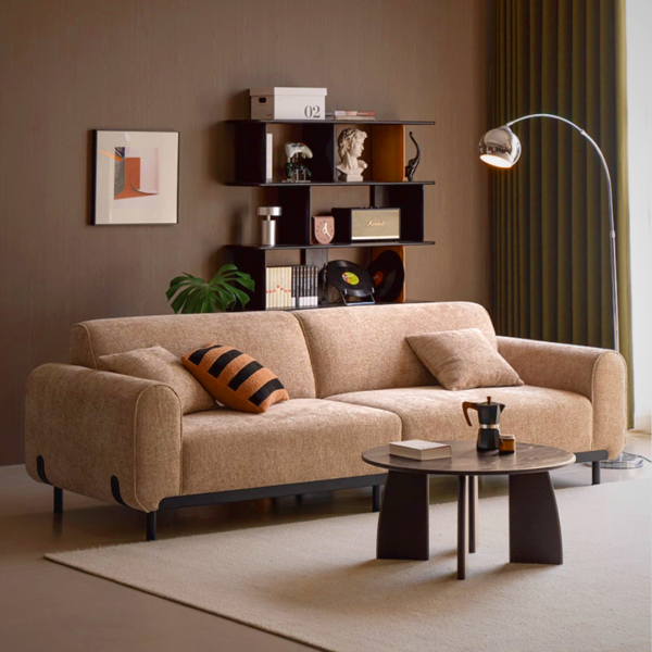 Henley 3 Seater Fabric Sofa with Pine Wood Frame and Linen Upholstery