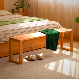 Atlas Solid Wood Dining Bench - Modern Oak Bench for Dining Room