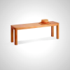 Aiko Solid Oak Dining Bench - Minimalist Wood Bench for Dining Room