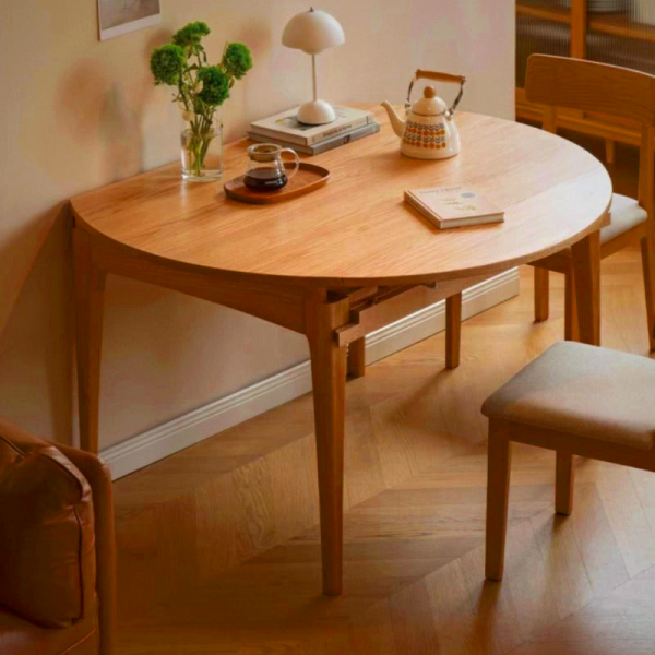 Aria Extendable Round Dining Table - Solid Wood or Sintered Stone