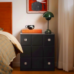 George Solid Wood Bedside Table - Black or White