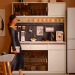 Holly Solid Wood Sideboard with Sintered Stone Top - Oak Dining Cabinet