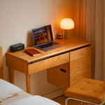 Eileen Solid Wood Vanity Table with LED Mirror