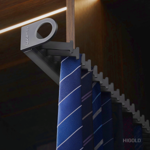 Higold Tie Rack - Modern Organizer for Ties, Belts & Accessories